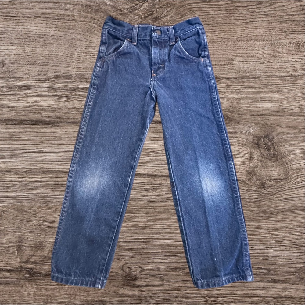 Vintage Rustler Kids‎ Jeans Size 6 Reg Blue Denim Straight Leg 80s 90s